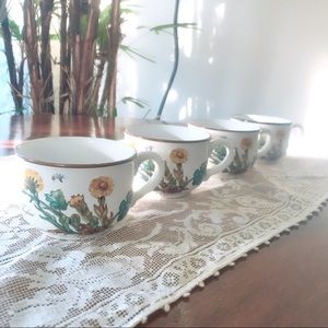 🔻🔻🔻Villeroy & Boch botanica tussilago blue stamp cups